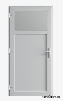 PVC TECHNICAL EXTERIOR HOUSEHOLD DOOR 90X205 cm WHITE LEFT