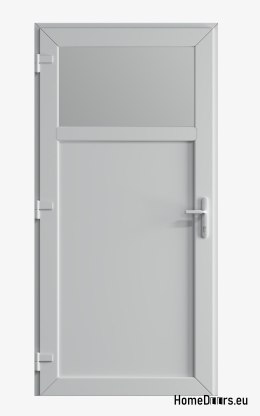 PVC TECHNICAL EXTERIOR HOUSEHOLD DOOR 90X205 cm WHITE LEFT