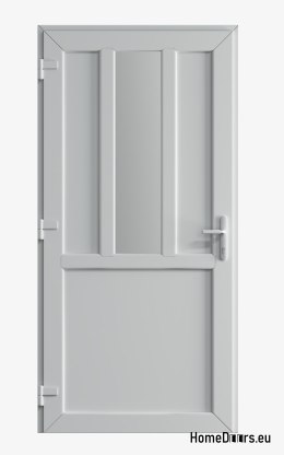 PVC TECHNICAL EXTERIOR HOUSEHOLD DOOR 90X205 cm WHITE LEFT