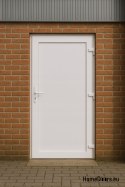 PVC TECHNICAL EXTERIOR HOUSEHOLD DOORS 90X205 cm WHITE RIGHT