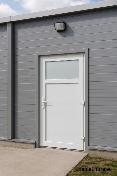 PVC TECHNICAL EXTERIOR HOUSEHOLD DOORS 90X205 cm WHITE RIGHT PVC TECHNICAL EXTERIOR HOUSEHOLD DOORS 90X205 cm WHITE RIGHT