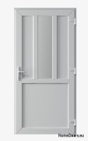 PVC TECHNICAL EXTERIOR HOUSEHOLD DOORS 90X205 cm WHITE RIGHT