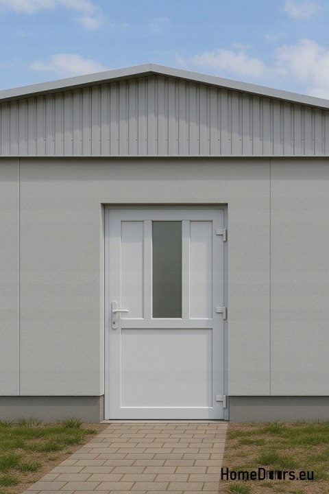 PVC TECHNICAL EXTERIOR HOUSEHOLD DOORS 90X205 cm WHITE RIGHT PVC TECHNICAL EXTERIOR HOUSEHOLD DOORS 90X205 cm WHITE RIGHT