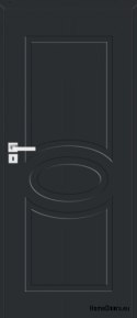 Milled pine wooden door with fixed frame Boston BS-12 70
