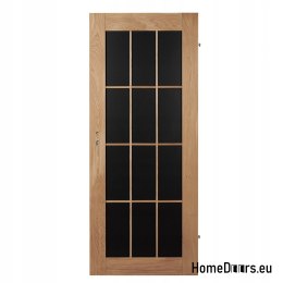 Interior knotted oak doors Lamin Black 70