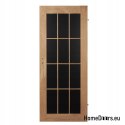 Interior knotted oak doors Lamin Black 90