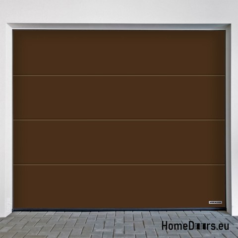 Brama garażowa segmentowa automatyczna z napędem 2500x2125 mm Brąz, OD RĘKI