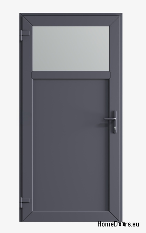 EXTERNAL TECHNICAL PVC UTILITY DOOR 100X205 cm LEFT ANTHRACITE