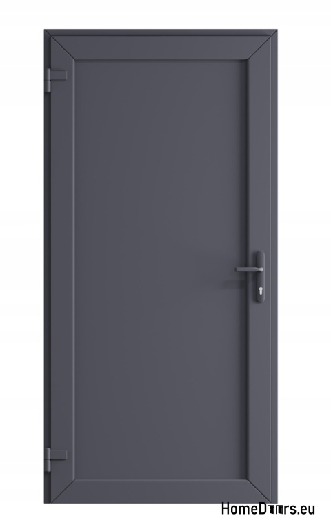 PVC TECHNICAL EXTERIOR HOUSEHOLD DOORS 100X205 cm ANTHRACITE LEFT