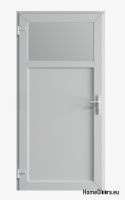 PVC TECHNICAL EXTERIOR HOUSEHOLD DOOR 100X205 cm WHITE LEFT