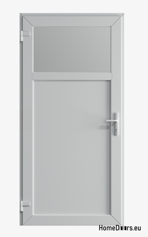 PVC TECHNICAL EXTERIOR HOUSEHOLD DOOR 100X205 cm WHITE LEFT