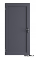 PVC TECHNICAL EXTERIOR HOUSEHOLD DOOR 90X205 cm ANTHRACITE LEFT