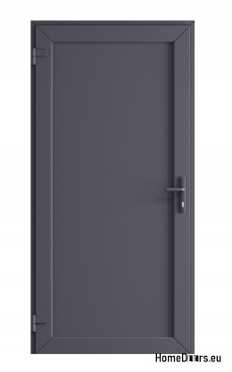PVC TECHNICAL EXTERIOR HOUSEHOLD DOOR 90X205 cm ANTHRACITE LEFT