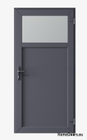 PVC TECHNICAL EXTERIOR HOUSEHOLD DOORS 90X205 cm ANTHRACITE RIGHT