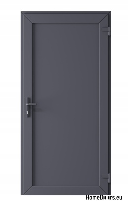 PVC TECHNICAL EXTERIOR HOUSEHOLD DOORS 90X205 cm ANTHRACITE RIGHT