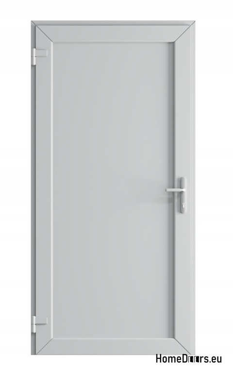 PVC TECHNICAL EXTERIOR HOUSEHOLD DOOR 90X205 cm WHITE LEFT