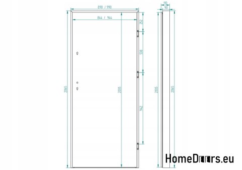 Soundproof interior door SALIDA WOTAN OAK 80 L IN STOCK