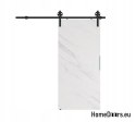 Sliding door 70 wall mounted ALFA LOFT A 04 Marble White74+sliding system