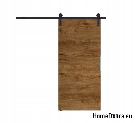 Sliding door 70 wall-mounted ALFA LOFT P 01 Black 74 + sliding system