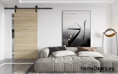 Sliding door 70 wall mounted ALFA LOFT P 01 Oak Sonoma 74+sliding system