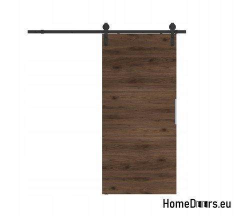 Sliding door 70 wall-mounted ALFA LOFT P 01 Walnut 74 + sliding system
