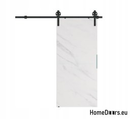Porta scorrevole 80 montata a parete ALFA LOFT A 04 Marble White85+sistema scorrevole