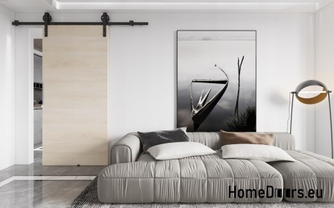 Sliding door 80 wall mounted ALFA LOFT P 01 Norwegian beech85+sliding system