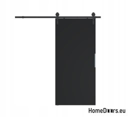 Sliding door 80 wall-mounted ALFA LOFT P 01 Black 85 + sliding system