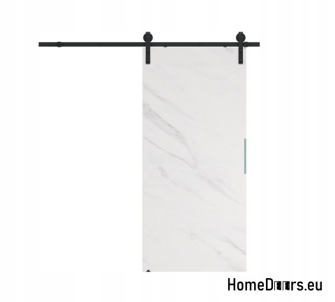 Sliding door 80 wall-mounted ALFA LOFT P 01 Marble White85+sliding system