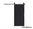 Sliding door 90 wall-mounted ALFA LOFT A 04 Black 95 + sliding system
