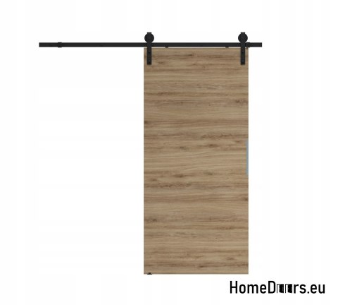 Sliding door 90 wall-mounted ALFA LOFT P 01 Taiga Oak 95 + sliding system