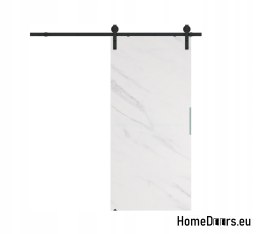 Sliding door 90 wall mounted ALFA LOFT P 01 Marble White95+sliding system
