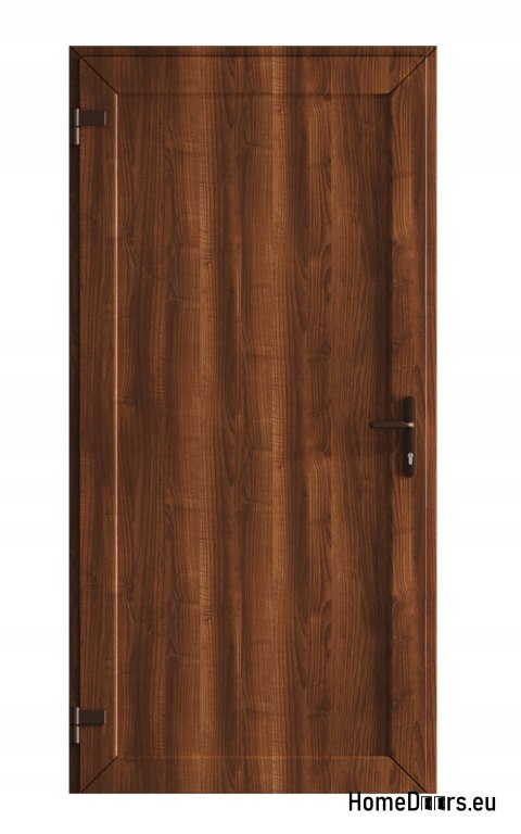 EXTERNAL PVC TECHNICAL UTILITY DOOR 110X205 cm WALNUT LEFT