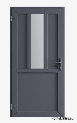EXTERNAL TECHNICAL UTILITY DOOR PVC 110X205 cm LEFT ANTHRACITE