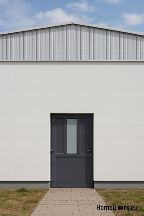 EXTERNAL TECHNICAL UTILITY DOOR PVC 110X205 cm LEFT ANTHRACITE