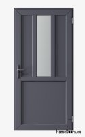 EXTERNAL TECHNICAL PVC UTILITY DOOR 110X205 cm ANTHRACITE RIGHT