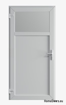 EXTERNAL TECHNICAL PVC UTILITY DOOR 110X205 cm WHITE LEFT