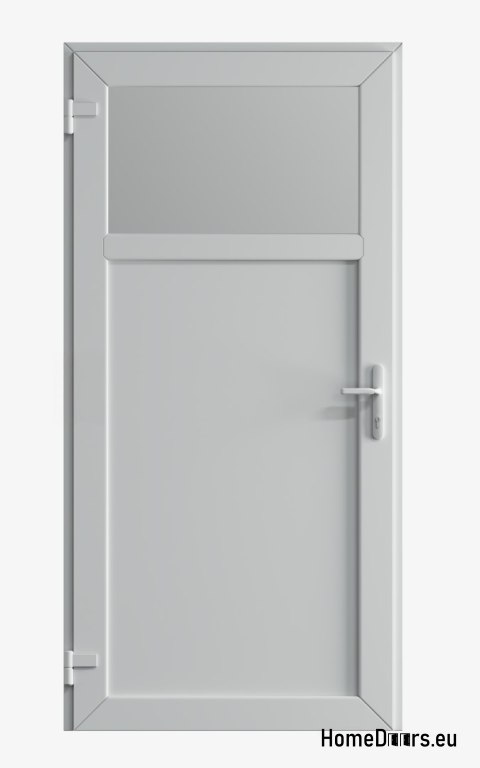 EXTERNAL TECHNICAL PVC UTILITY DOOR 110X205 cm WHITE LEFT