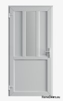 EXTERNAL TECHNICAL PVC UTILITY DOOR 110X205 cm WHITE LEFT