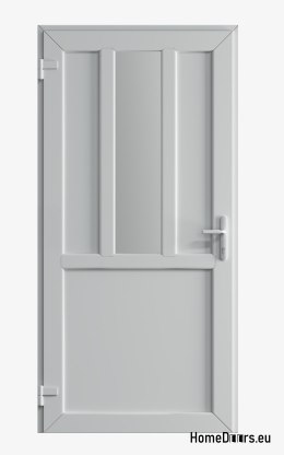 EXTERNAL TECHNICAL PVC UTILITY DOOR 110X205 cm WHITE LEFT