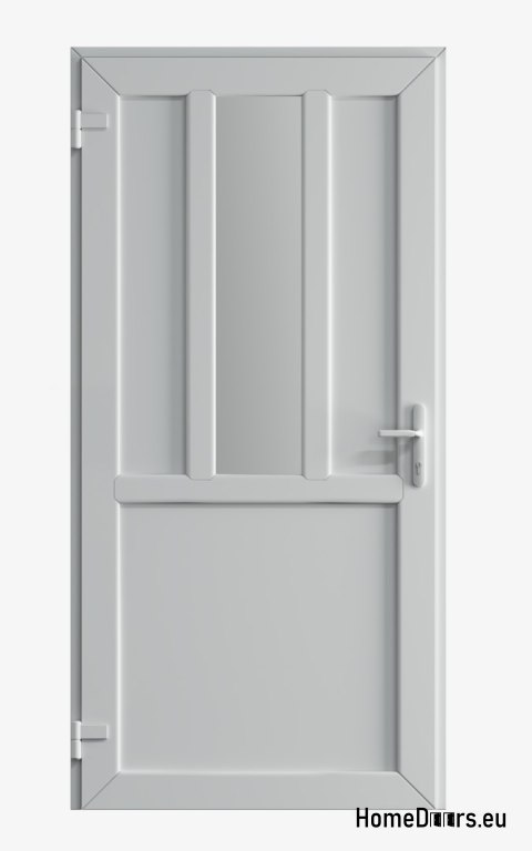 EXTERNAL TECHNICAL PVC UTILITY DOOR 110X205 cm WHITE LEFT