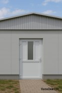 EXTERNAL TECHNICAL PVC UTILITY DOOR 110X205 cm WHITE LEFT