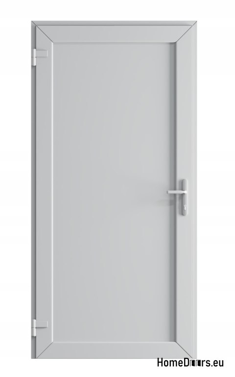 EXTERNAL TECHNICAL PVC UTILITY DOOR 110X205 cm WHITE LEFT