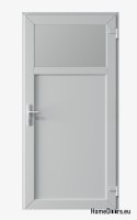 EXTERNAL TECHNICAL PVC UTILITY DOOR 110X205 cm WHITE RIGHT