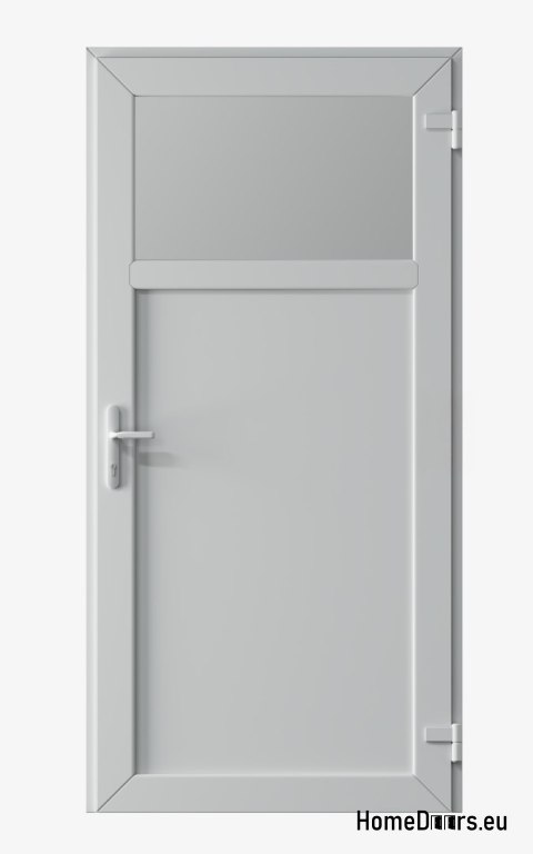 EXTERNAL TECHNICAL PVC UTILITY DOOR 110X205 cm WHITE RIGHT