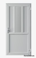 EXTERNAL TECHNICAL PVC UTILITY DOOR 110X205 cm WHITE RIGHT