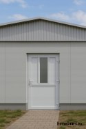 EXTERNAL TECHNICAL PVC UTILITY DOOR 110X205 cm WHITE RIGHT