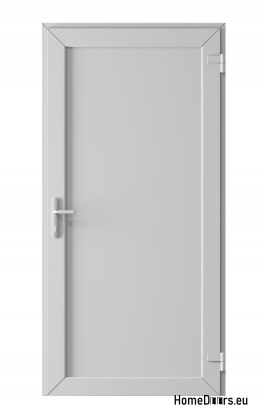 EXTERNAL TECHNICAL PVC UTILITY DOOR 110X205 cm WHITE RIGHT
