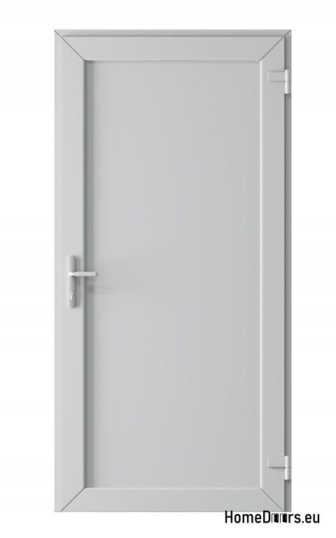 EXTERNAL TECHNICAL PVC UTILITY DOOR 110X205 cm WHITE RIGHT
