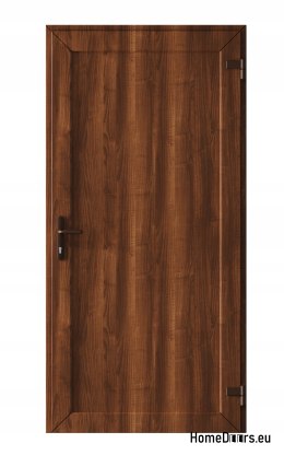EXTERNAL TECHNICAL PVC UTILITY DOOR 110X205 cm WALNUT RIGHT